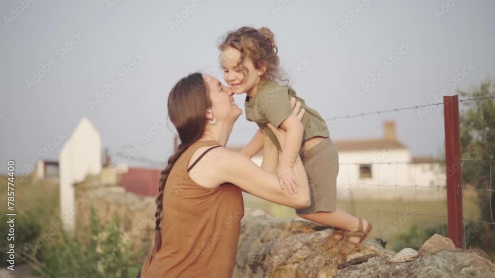 Mother holding her son and hugging with love, complicity and trust Mother holding her son and hugging with love, complicity and trust