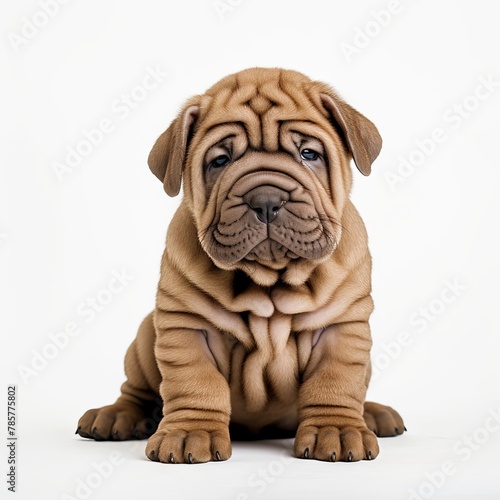 english bulldog puppy sitting