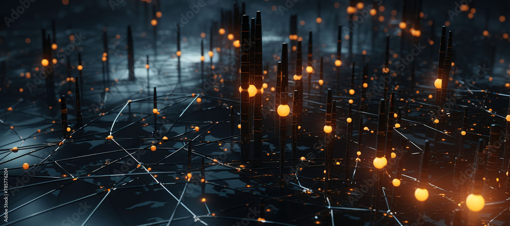 Fototapeta premium cyber network data, program 73