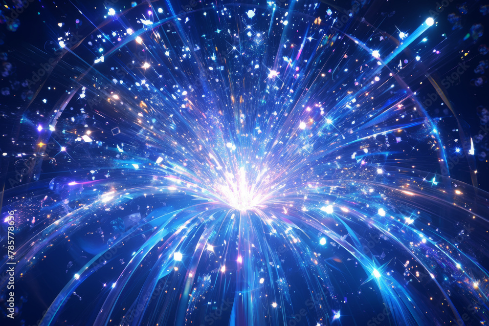 Colorful abstract explosion illustration image in digital space. Explosion diffusion concept. Colorful abstract explosion illustration image in digital space. Explosion diffusion concept.