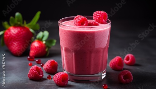 berry smoothie with mint