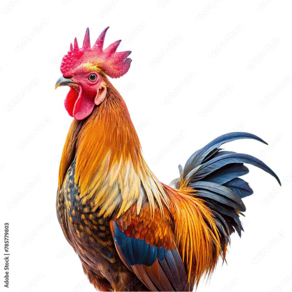 Fototapeta premium Rooster isolated on transparent background