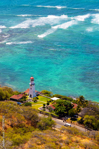 Historic Diamond Head Lighthouse in Honolulu, Oahu, Hawaii