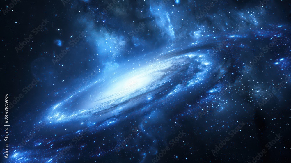 Fototapeta premium Space background featuring dynamic speed of light in a galaxy