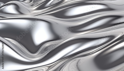 abstract silver background of metal with wave