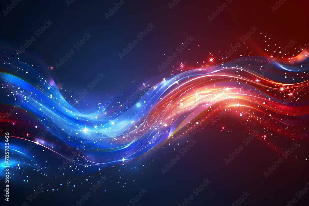 Obraz premium An abstract background with elements of the American flag, suitable for patriotic events and national holidays.