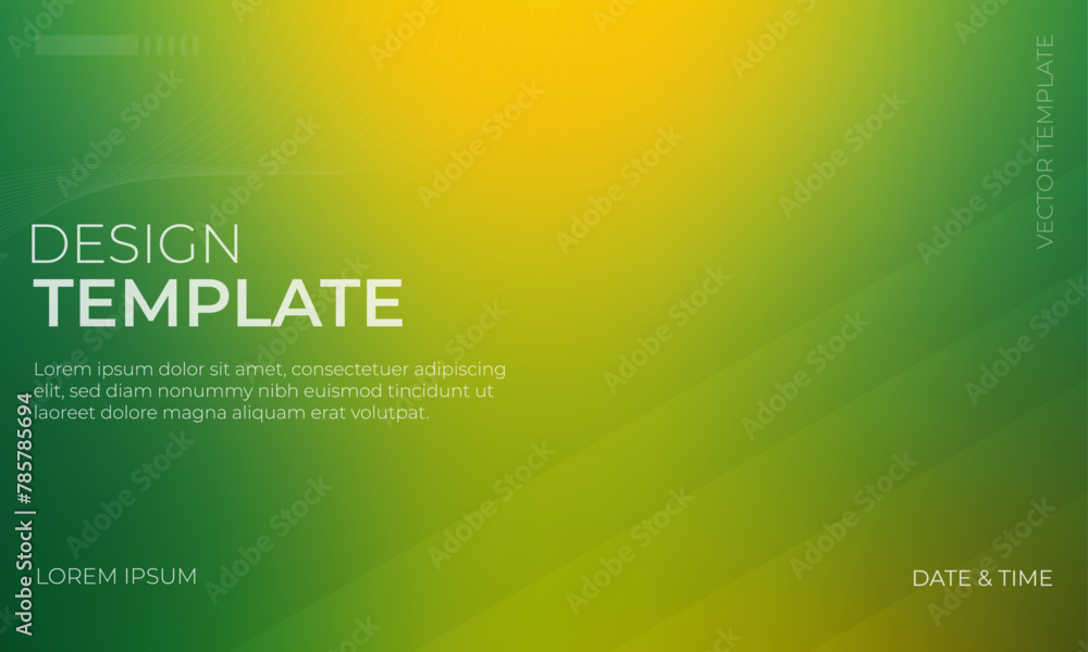 Modern Vector Gradient grainy texture with green yellow and orange hues