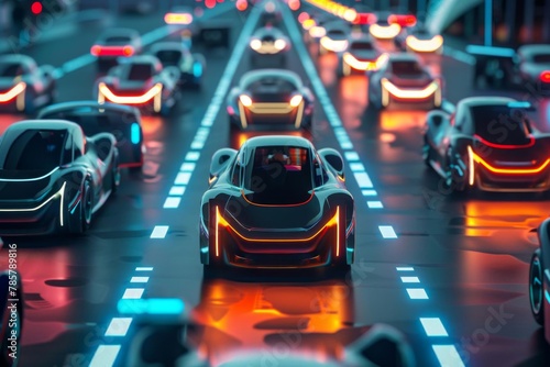 aidriven autonomous vehicles representing the evolution of transportation concept illustration