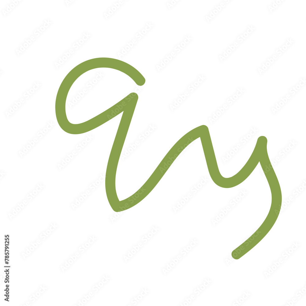 Green squiggle lines abstract 