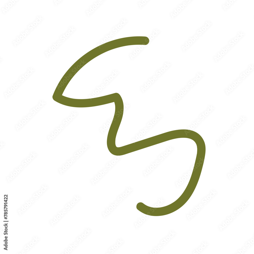 Green squiggle lines abstract Green squiggle lines abstract