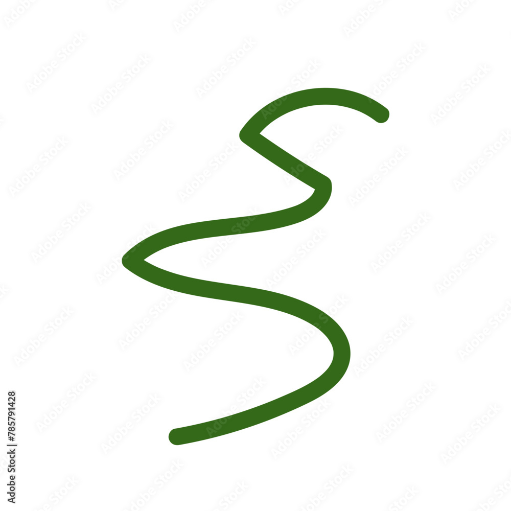Green squiggle lines abstract Green squiggle lines abstract