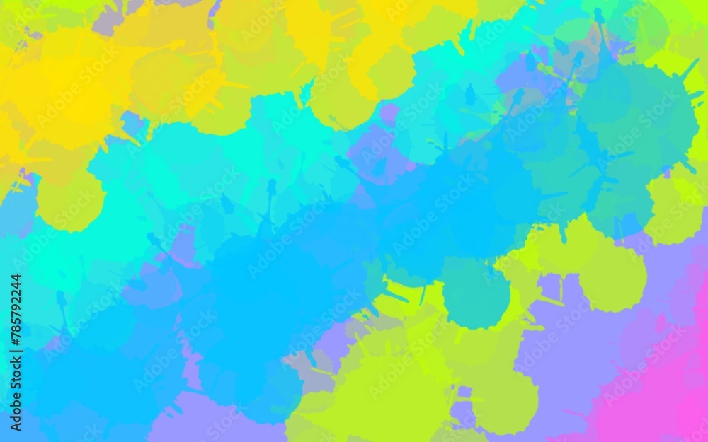 Abstract wallpaper splater colorfull landscape background,yellow,orange,fanta,green,blue,purple