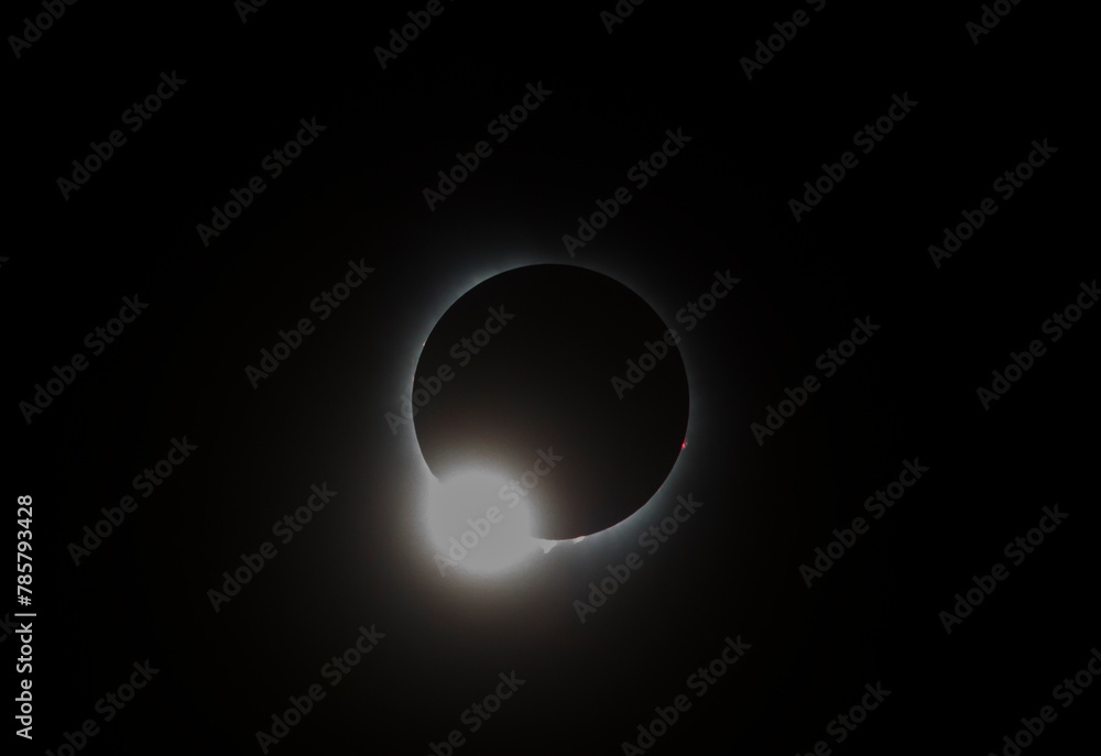 Diamond Ring, Total Solar Eclipse, Seen From Dublin, Ohio, April 8, 2024