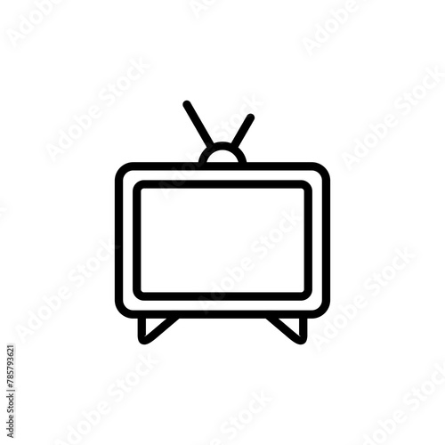 TV icon vector isolated on white background. Television icon