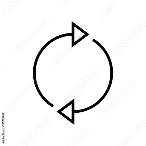 Refresh icon vector isolated on white background. Reload icon vector. Update icon. convert icon