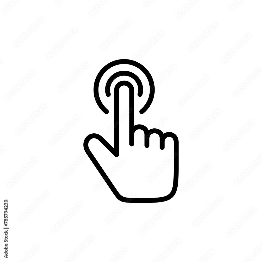 Hand click icon vector isolated on white background. pointer icon vector. hand cursor icon vector Hand click icon vector isolated on white background. pointer icon vector. hand cursor icon vector