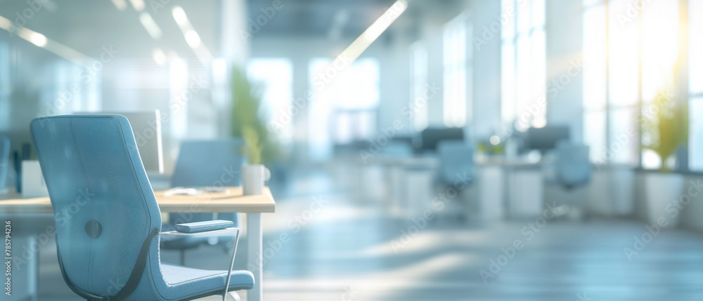 A hazy depiction of modern office life, with blurred furnishings accents evoking a sense of tranquility in the corporate world A hazy depiction of modern office life, with blurred furnishings accents evoking a sense of tranquility in the corporate world