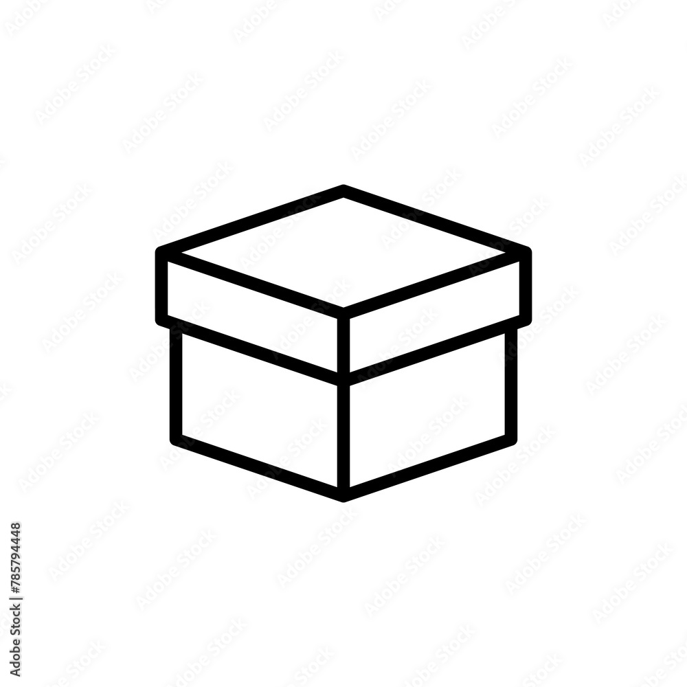Box icon vector isolated on white background. Cardboard box, packaging open. Box vector icon Box icon vector isolated on white background. Cardboard box, packaging open. Box vector icon