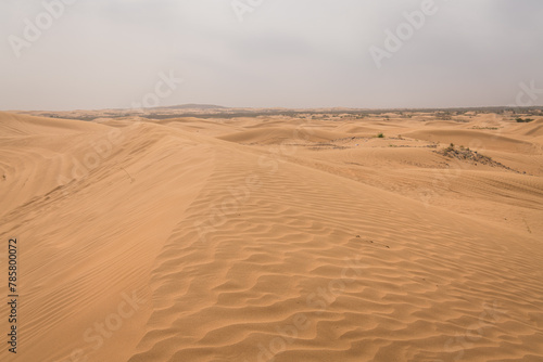 Vast landscape of the Gobi desert in Chinese Inner Mongolia