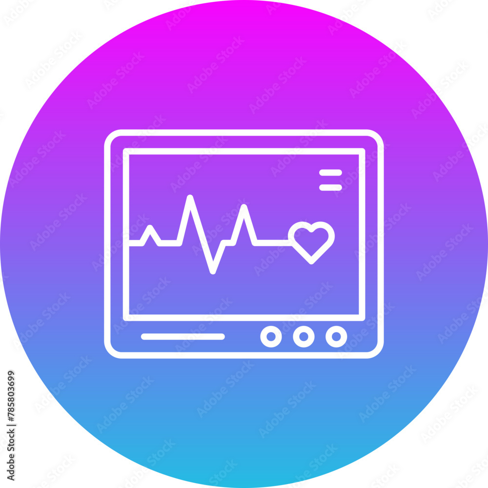 Heart Monitoring Icon Heart Monitoring Icon
