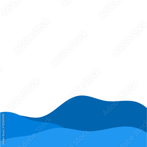 Blue Wave Shaped Page Border