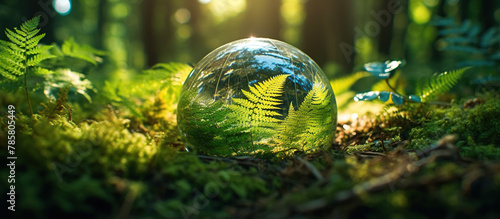 Forest Reflection in Crystal Ball