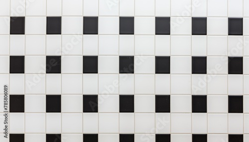 white and black tile wall