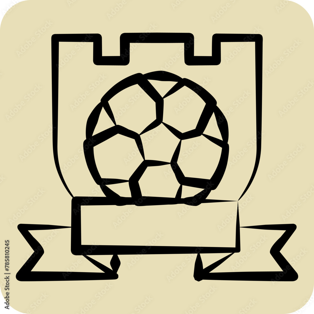 Icon Symbol Team. related to Football symbol. hand drawn style. simple design illustration Icon Symbol Team. related to Football symbol. hand drawn style. simple design illustration
