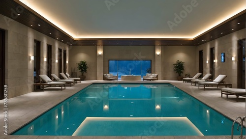 Indoor pool. Indoor swimming pool (horizontal) © Muhammad