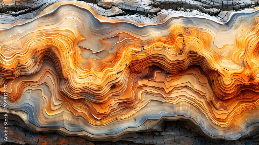 Obraz premium Vibrant Abstract Sandstone Waves, Colorful Geology Layers for Background