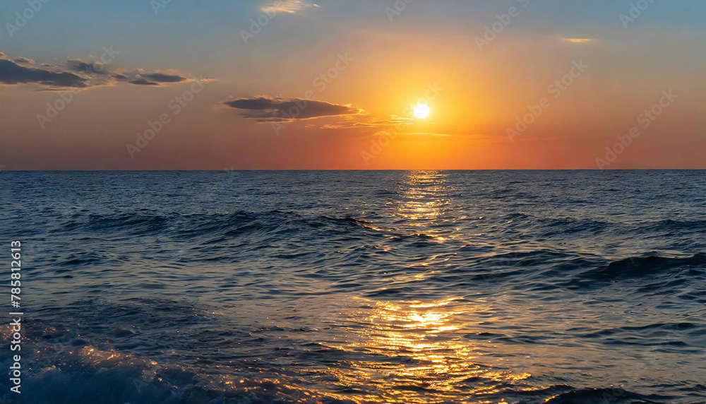 The sea with a beautiful sunset. sunset. Sunset.