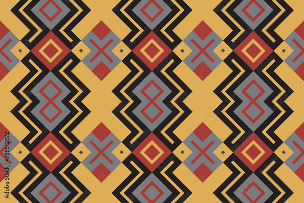 Ikat Seamless Pattern Embroidery Background. Ikat Print Geometric Ethnic Oriental Pattern traditional.aztec Style Abstract Vector illustration.design for Texture,fabric,clothing,wrapping,sarong. Ikat Seamless Pattern Embroidery Background. Ikat Print Geometric Ethnic Oriental Pattern traditional.aztec Style Abstract Vector illustration.design for Texture,fabric,clothing,wrapping,sarong.