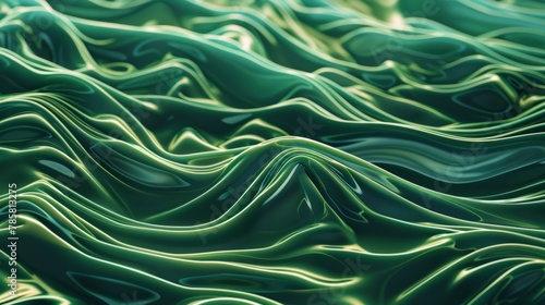 Abstract organic green lines as wallpaper background illustration hyper realistic 