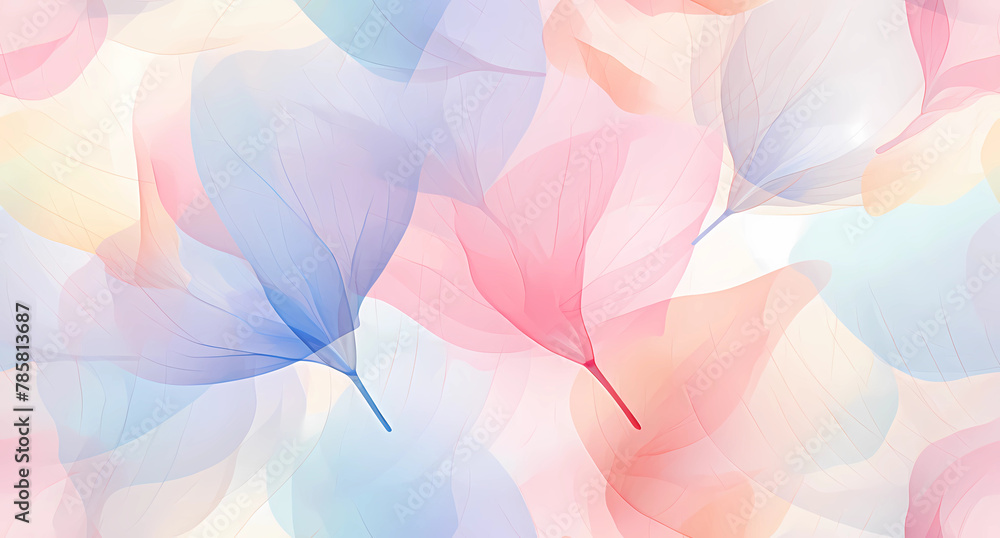Beautiful pastel watercolor abstract background with colorful petals