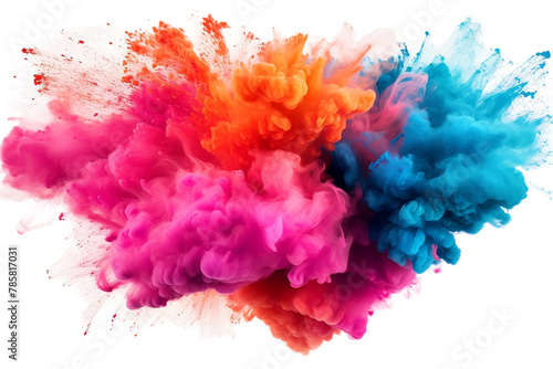 Dynamic burst of vibrant colored powder.