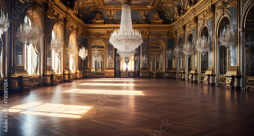 The grand ballroom of the European palace