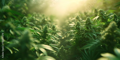 Marijuana Harvest: Ripe Cannabis Buds Ready for Harvesting and Processing photo