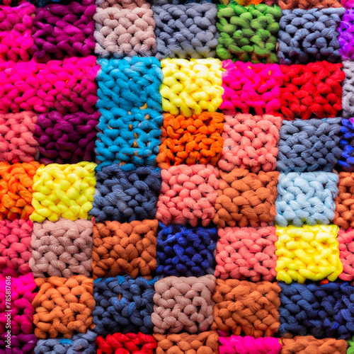 Colorful crochet texture.
AI generated.
