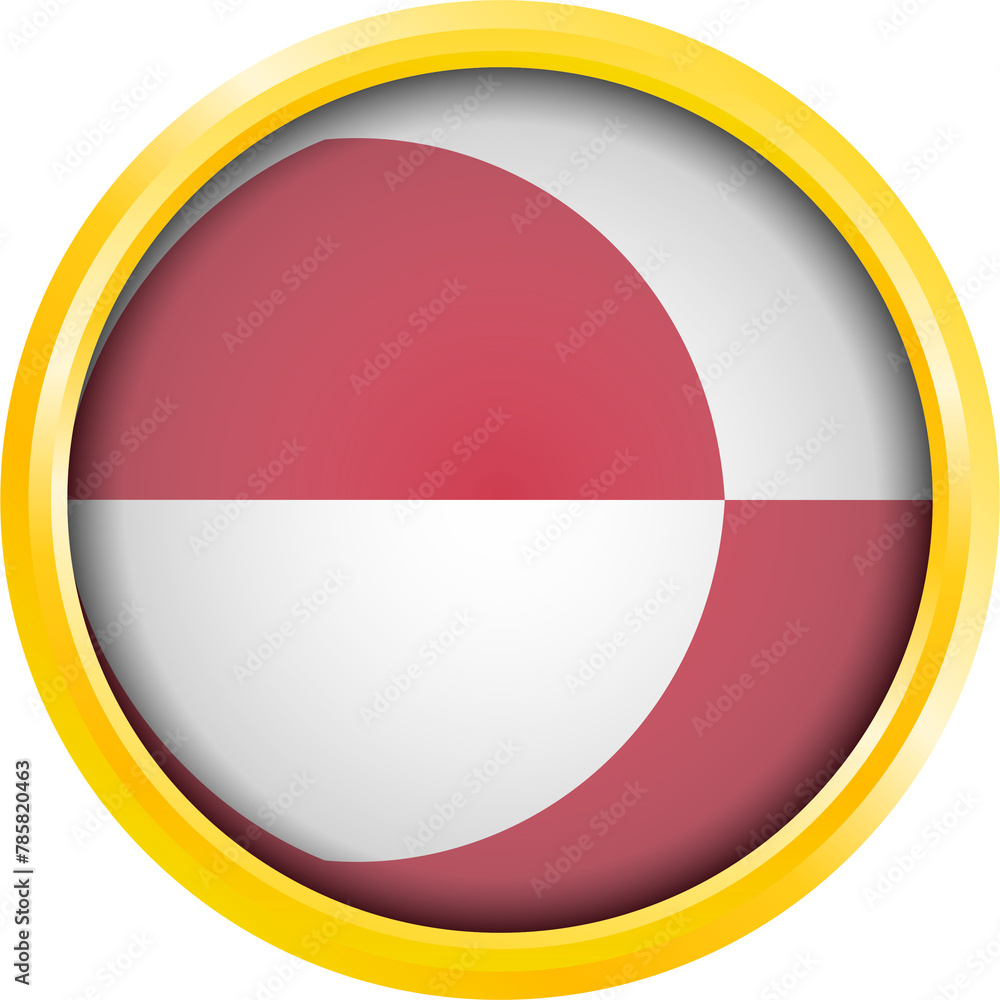 Obraz premium GREENLAND FLAG CIRCEL SHAPE
