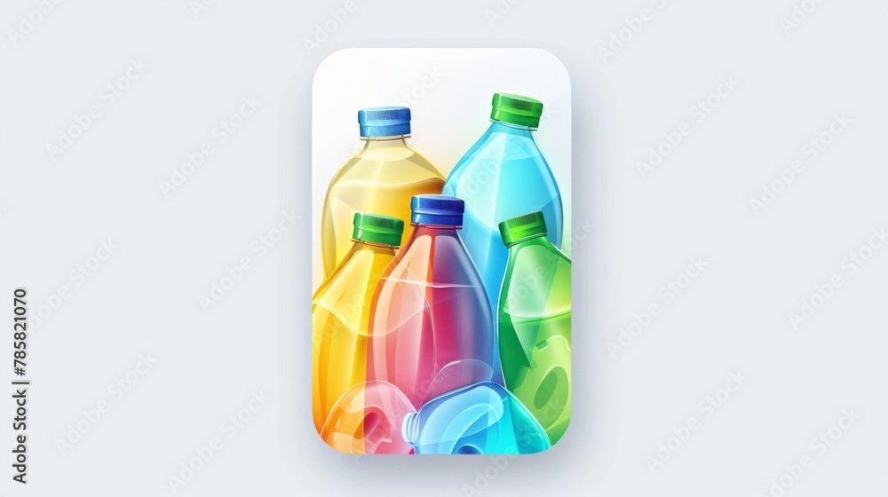 Plastic Bottles Symbolizing Environmental Decay on White Background - Earth Day Awareness Plastic Bottles Symbolizing Environmental Decay on White Background - Earth Day Awareness