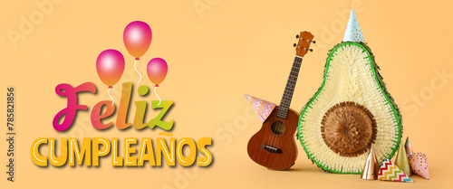 Mexican pinata with party h...