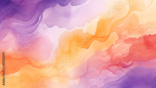 Watercolor Backgrounds: Gentle Pale Purple and Orange