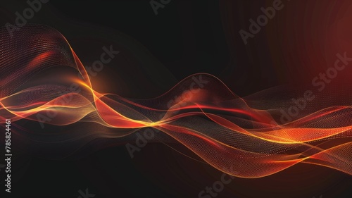 Smooth abstract red and orange wave design - This is a sleek abstract image with red and orange waves depicting sleek motion and modern design