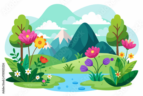 Nature's charm is captured in this enchanting image of vibrant flowers against a pure white backdrop.