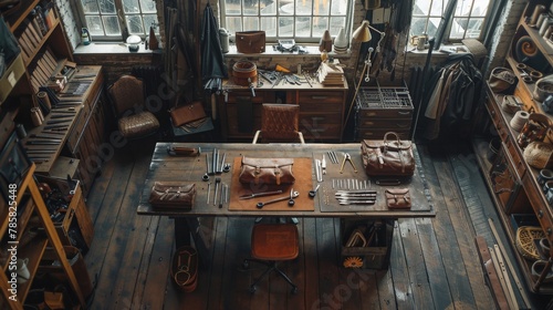 An abandoned old machine sits in the corner of a vintage restaurant kitchen, surrounded by wooden tables and cooking equipment, suggesting a scene of past bustling meal preparations and barbecues