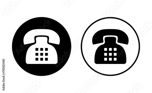 Telephone icon set. phone icon vector. photo