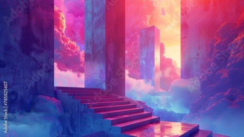 Dreamscape: Surreal VR Environment with Color-Changing Surfaces