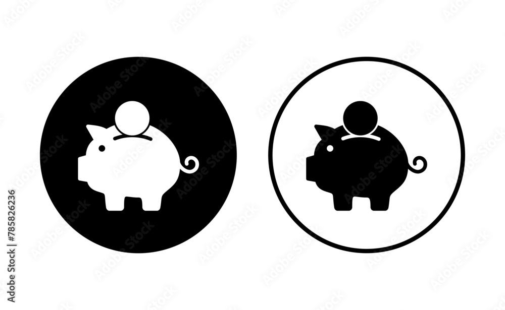 Piggy bank icon vector. piggy money icon Piggy bank icon vector. piggy money icon