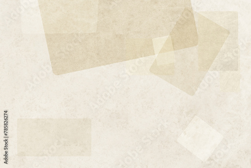 ベージュのレトロな長方形の不規則なデザインの壁紙。自然素材の風合いのある背景