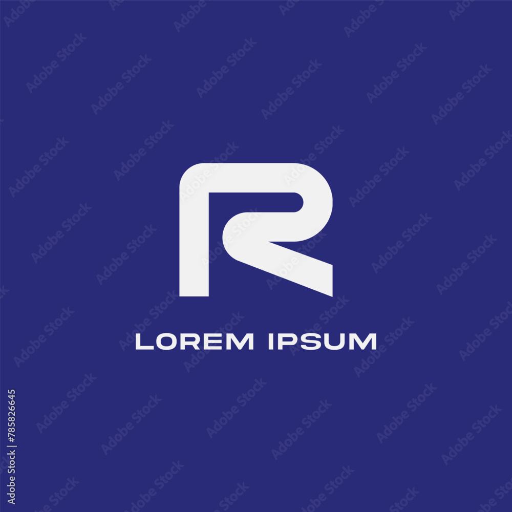 clean modern r symbol logo clean modern r symbol logo
